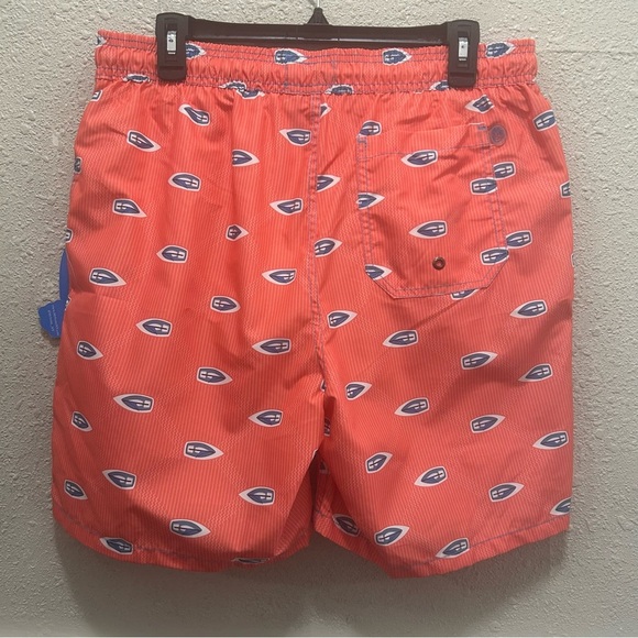 Mr.Swim 7" Men's Swim Trunks in Riding Sailboat Neon Orange NWT XL - Picture 5 of 6